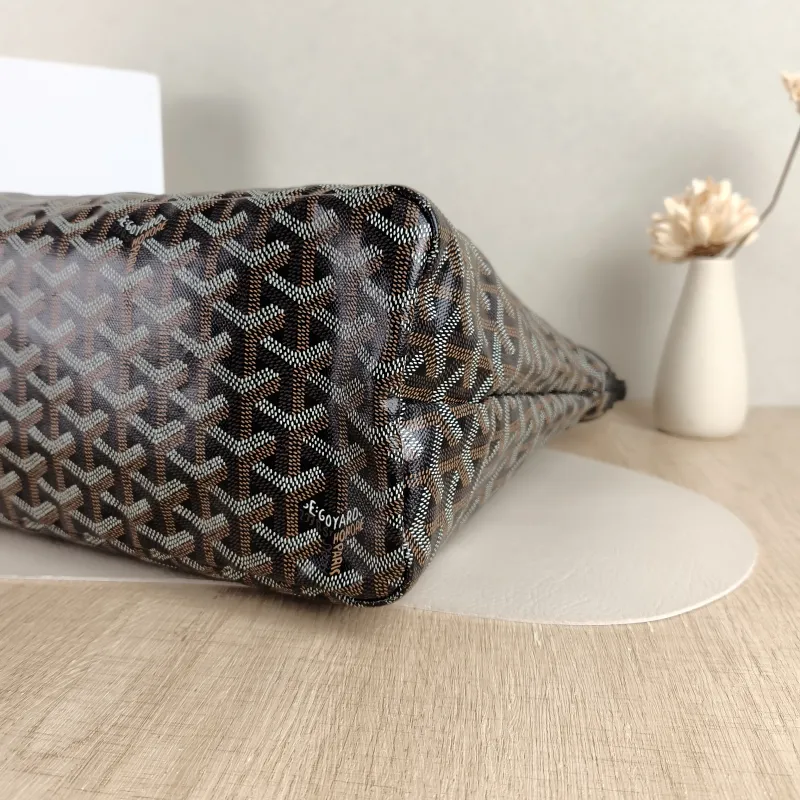 GOYARD Shoulder Bag Boheme Hobo​ Black ine Canvas Small 43 × 14 × 27 cm — detail view 4 of 10
