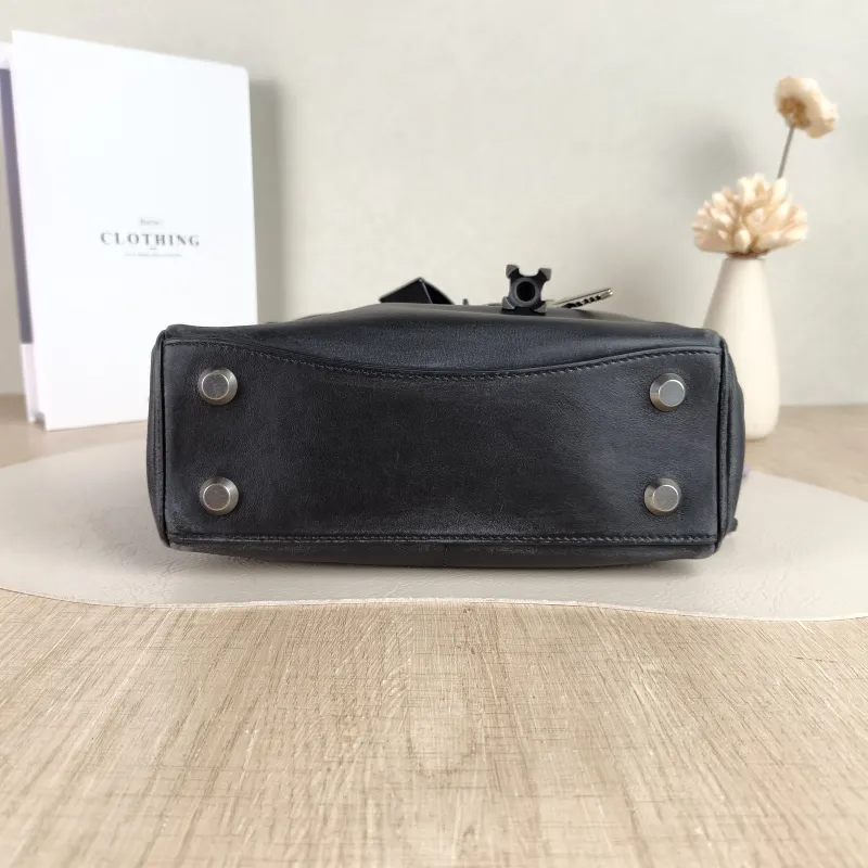BALENCIAGA Crossbody Bag RODEO Black Calfskin Mini 23 × 10 × 17 cm — cover view 3 of 5