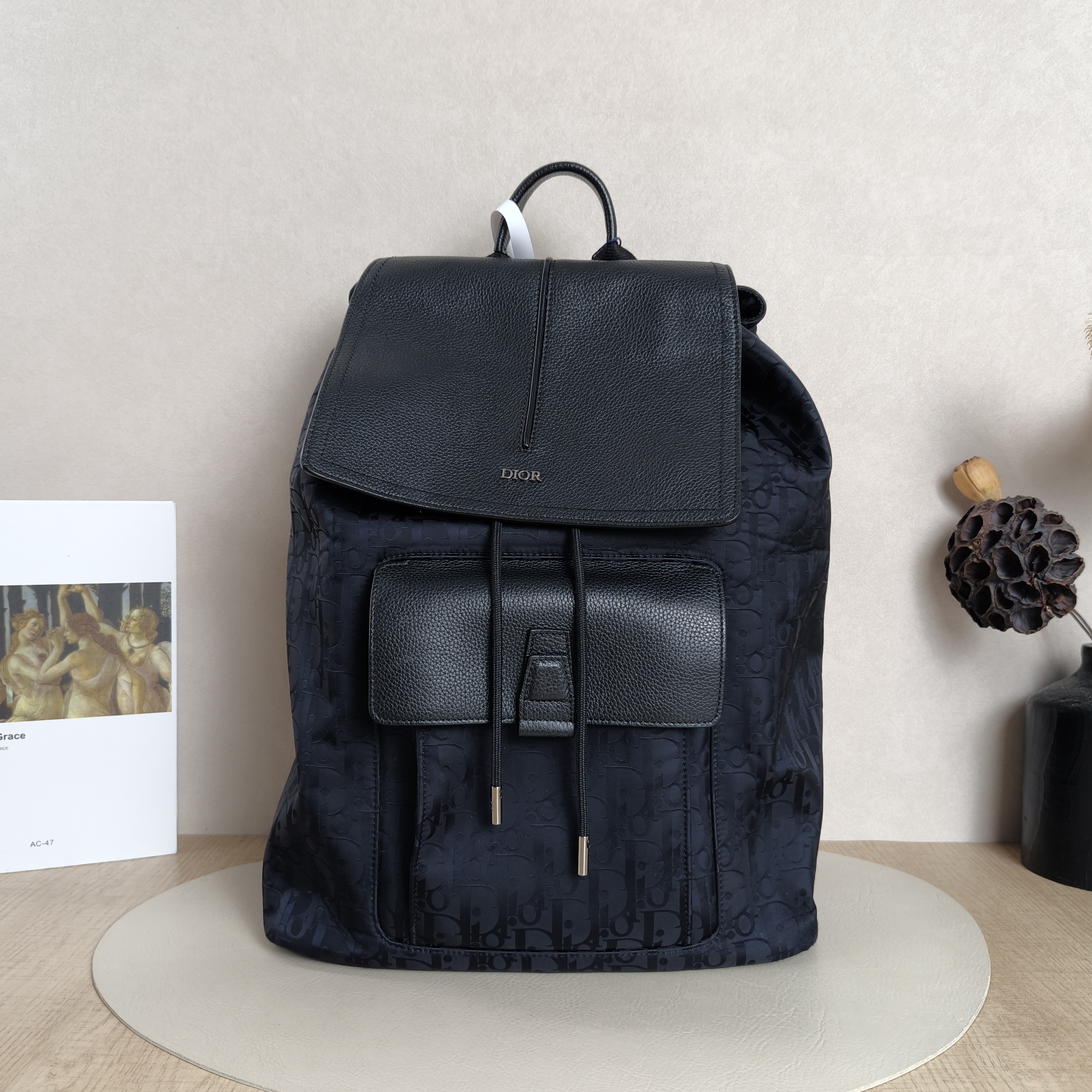 DIOR Backpack Backpack Black Nylon One Size30 × 12 × 38 cm
