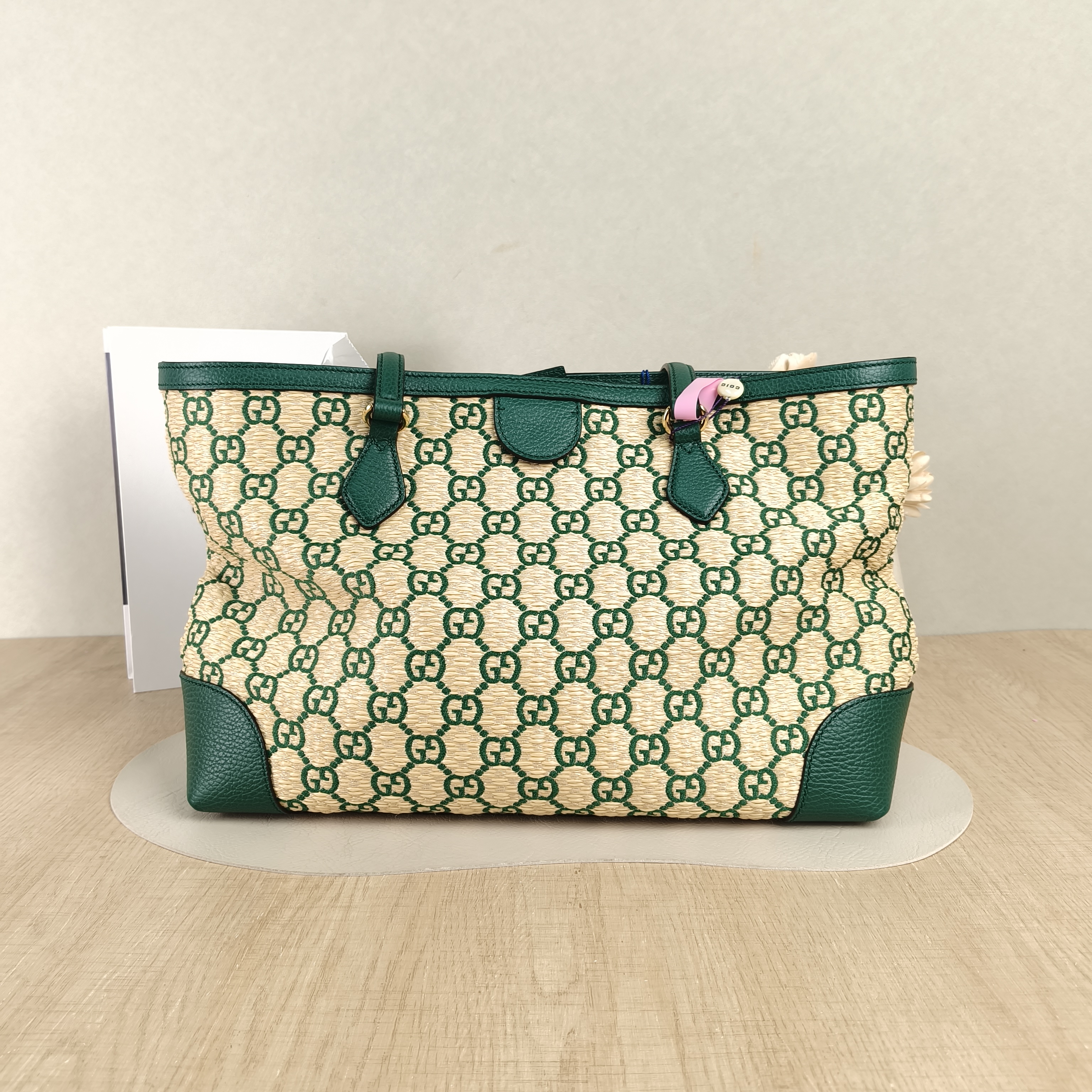 GUCCI Shoulder Bagophidia GG Tote Bag Yellow Green Woven One Size38 × 14 × 28 cm — cover view 5 of 5