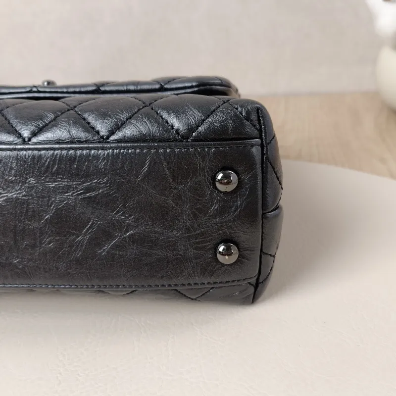 Chanel Top Handle Bag Coco Handle​ Grey Calfskin Small24 × 10 × 14 cm — cover view 4 of 10