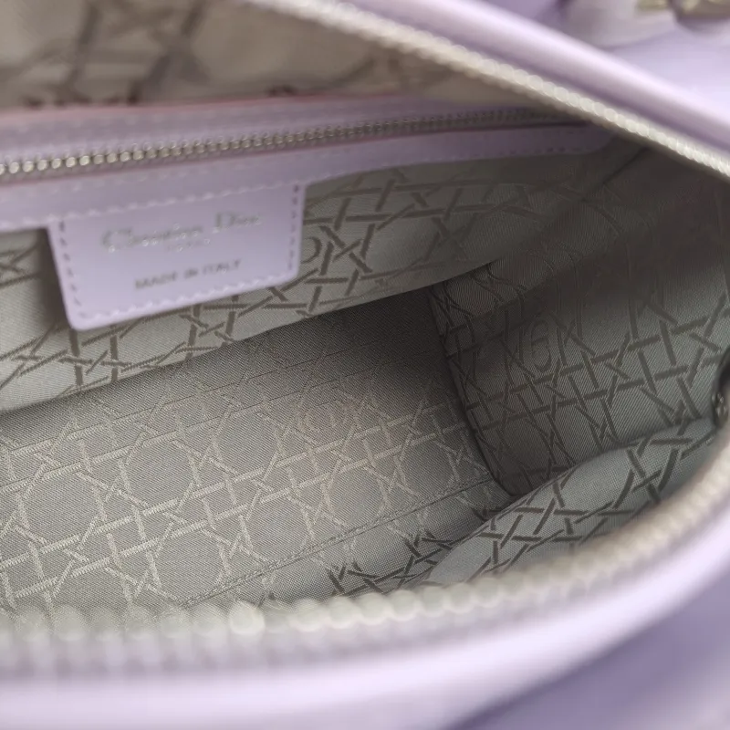 DIOR Top Handle Bag Lady Lady Dior Bag Calfskin Medium 24 × 12 × 21 cm — detail view 9 of 11