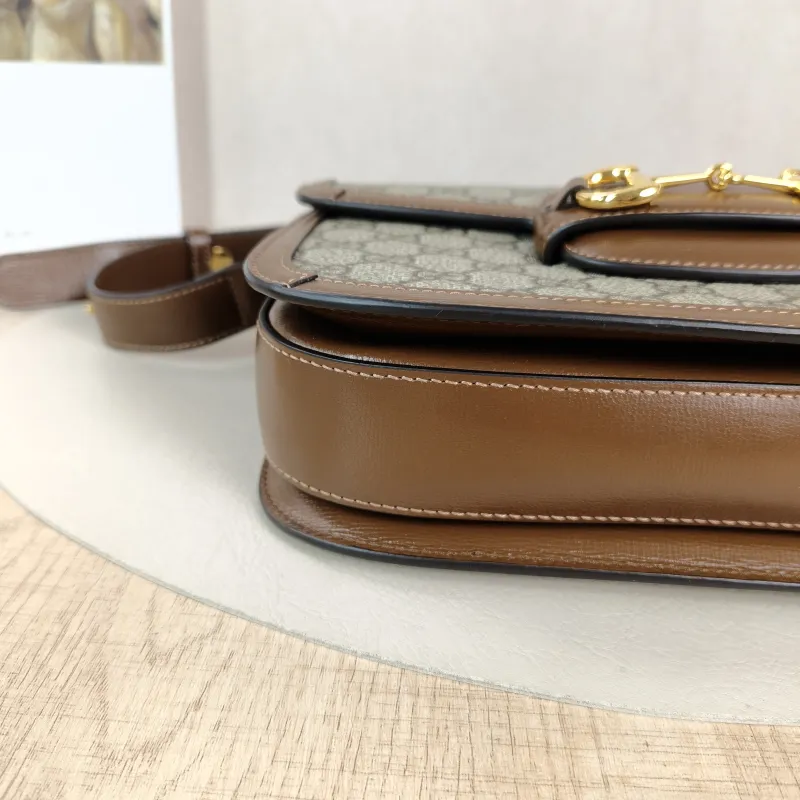 GUCCI Shoulder Bag Horsebit 1955 Horsebit Medium Monogram PVC Medium25 × 8 × 18 cm — detail view 3 of 13