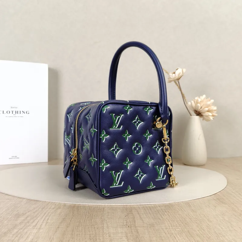 Louis Vuitton Top Handle Bag Square Blue Calfskin One Size15 × 15 × 15 cm — cover view 2 of 8