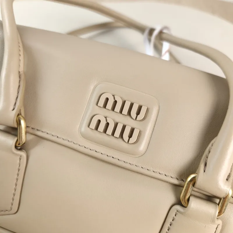 Miumiu Shoulder Bag Shoulder Bag Taupe Calfskin 24 × 5 × 13 cm — detail view 1 of 11