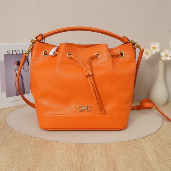 FERRAGAMO Calfskin · 25 × 14 × 24 cm