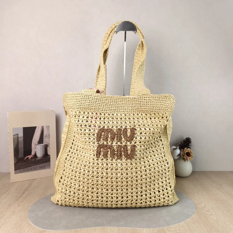 Miumiu Top Handle Bag Top Handle Bag Woven One Size 40 × 10 × 37 cm