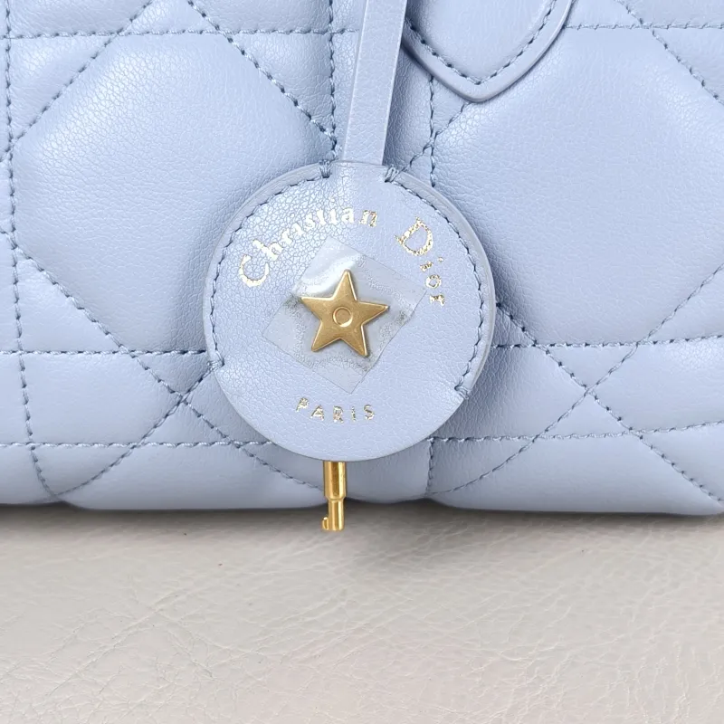 DIOR Shoulder Bag Groove 20 Top Handle Bag Blue Calfskin Small 20.5 × 12 × 13.5 cm — detail view 3 of 12