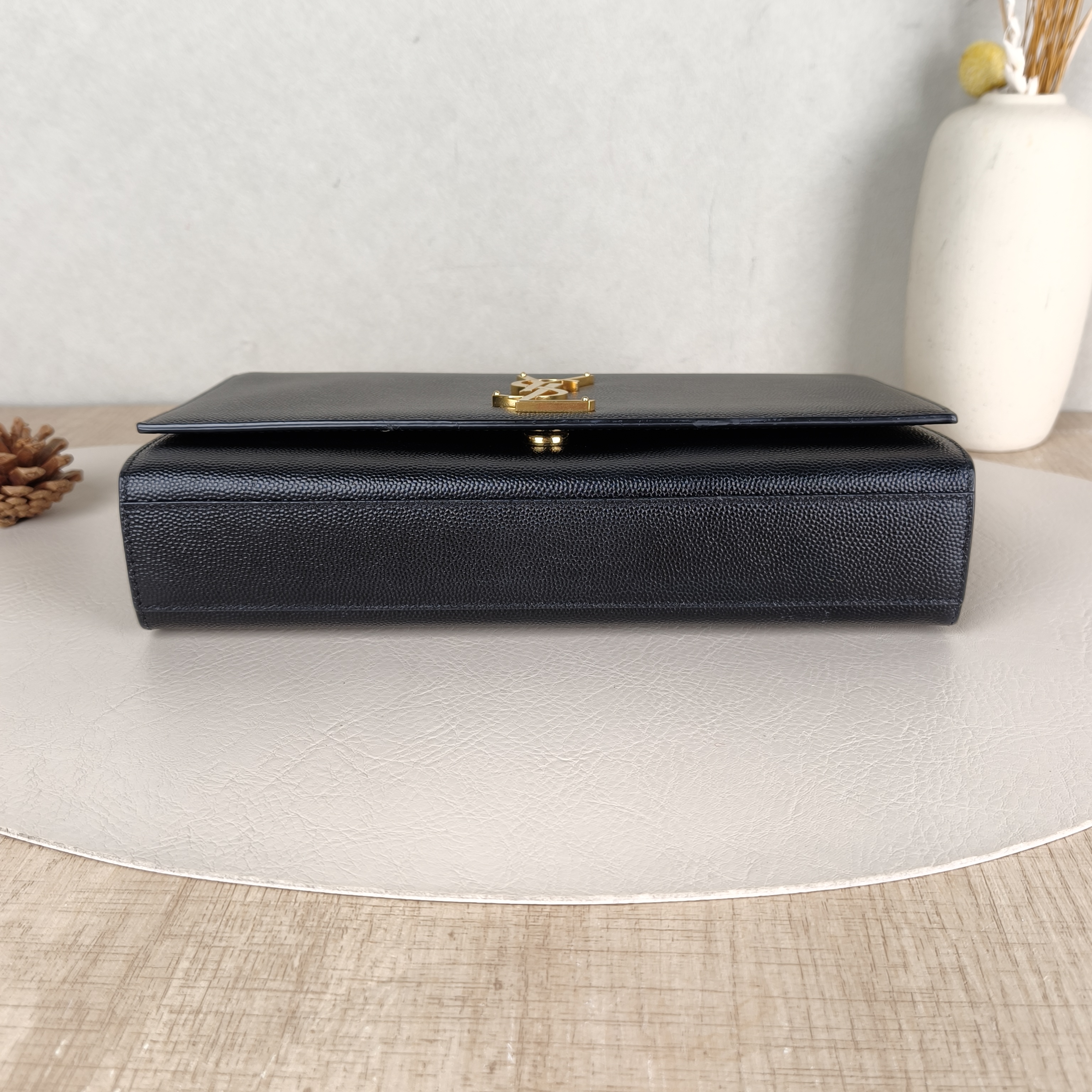 SAINT LAURENT Crossbody Bag KATE Black Calfskin Medium24 × 5.5 × 14.5 cm Conditioned — cover view 4 of 5