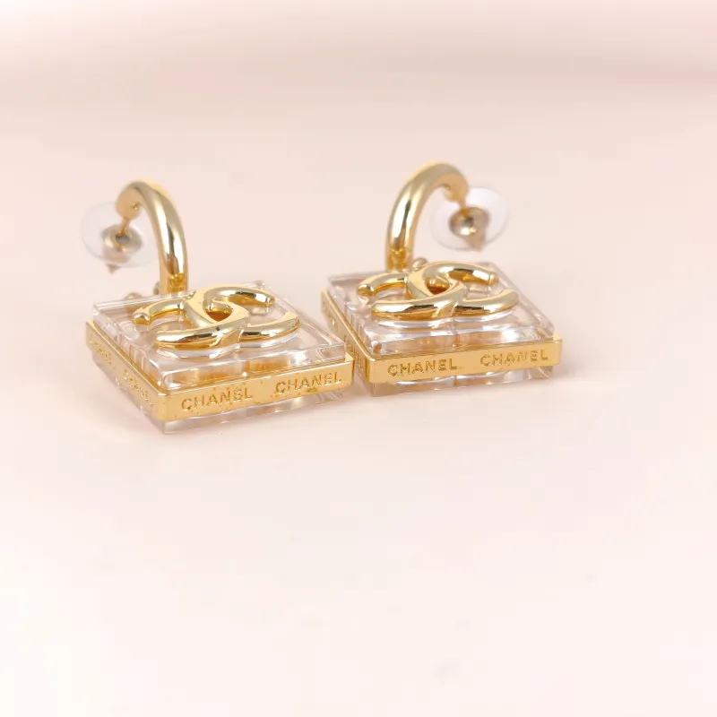 Chanel Earrings c Logo Earrings Gold · One Size — cover view 4 of 7