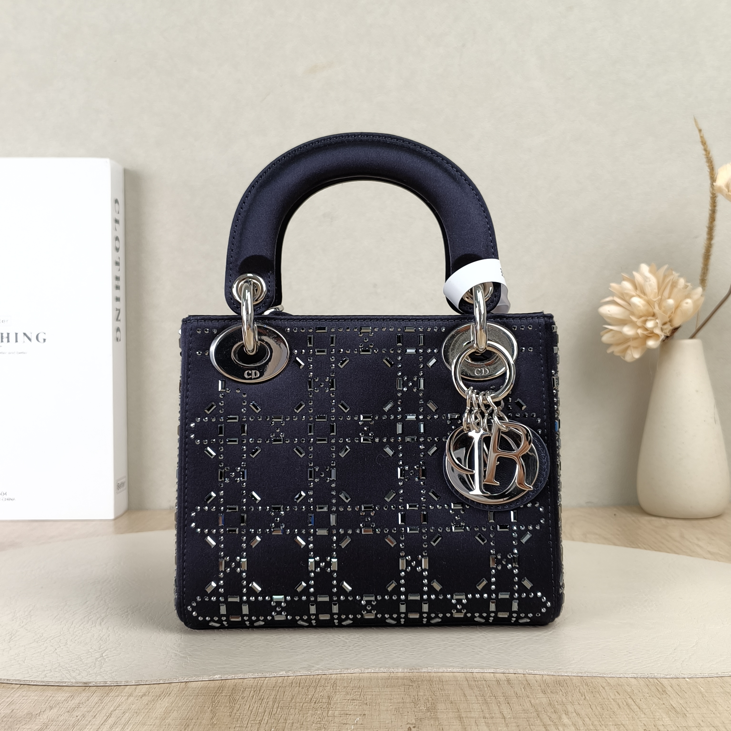 DIOR Crossbody Bag Lady Lady Dior Bag Black mini17 × 7 × 15 cm