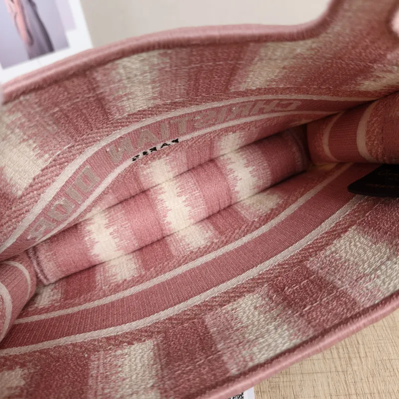 DIOR Top Handle Bag Book Tote Pink Canvasmini22.5 × 6 × 15 cm — detail view 3 of 7