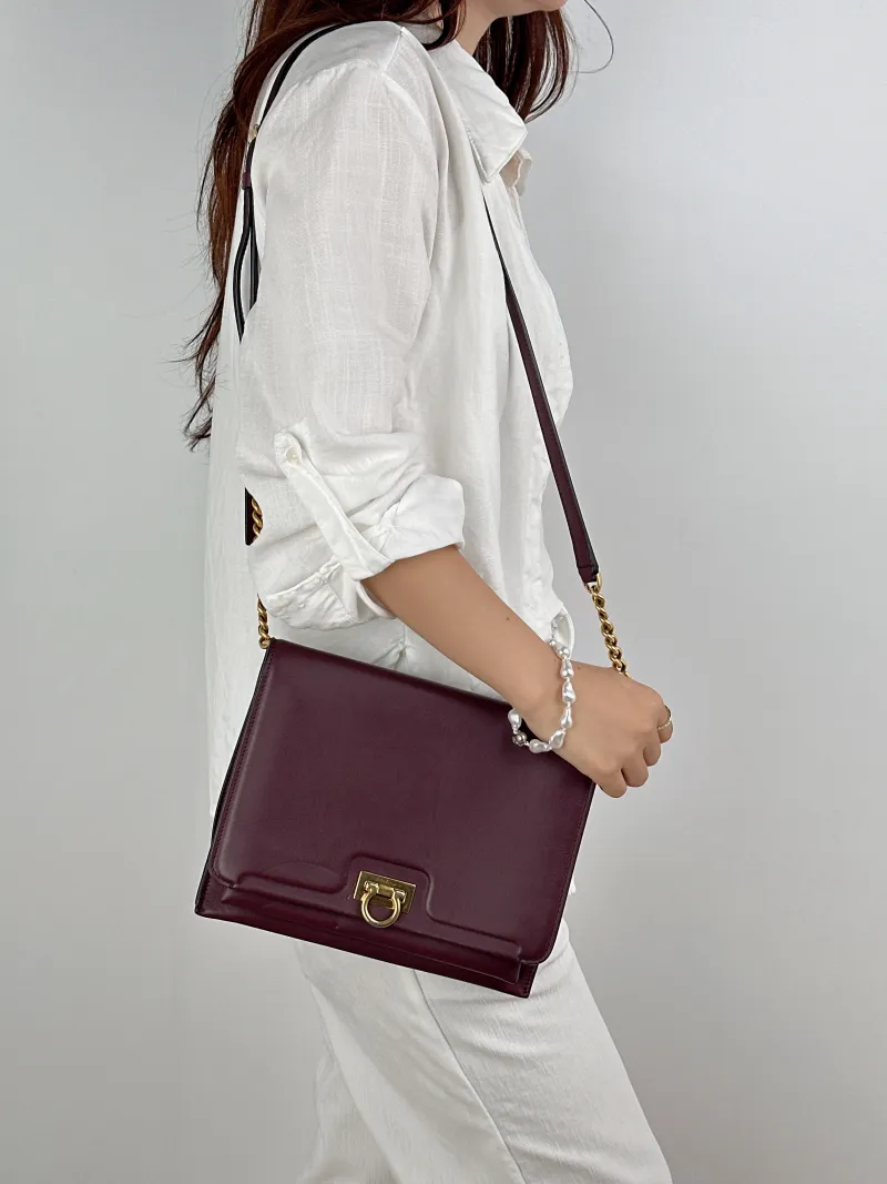 FERRAGAMO Shoulder Bag Shoulder Bag Calfskin One Size24 × 4 × 19 cm — on-model view 2 of 2
