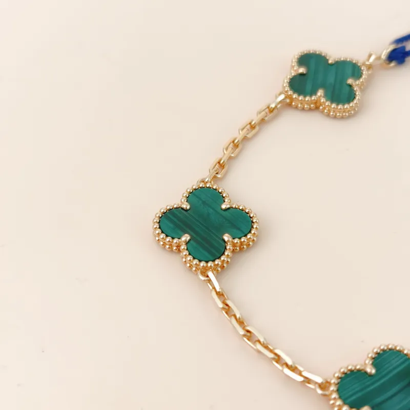 Van Cleef & Arpels Bracelet Alhambra Alhambra Collection Five-Motif Bracelet Malachite18KY ellow Gold Vintage Small19cm — cover view 2 of 12