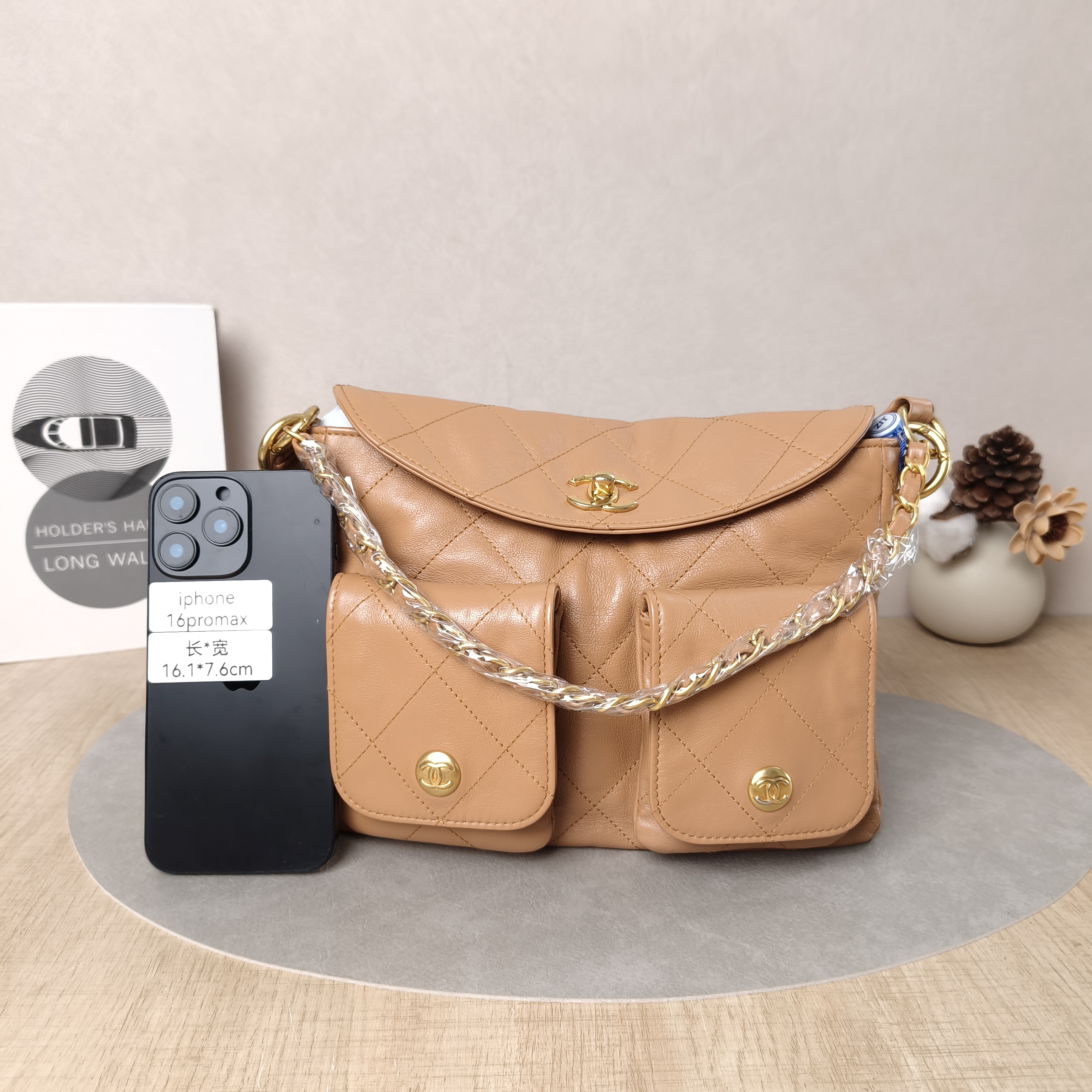 Chanel Shoulder Bag supple twins Brown Calfskin Small24.5 × 5 × 19 cm — cover view 5 of 5
