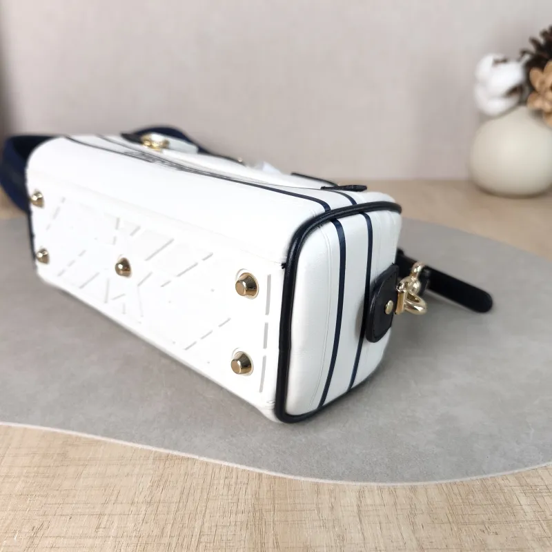 DIOR Crossbody Bag Vibe Bowling White CC alfskin Mini 17.5 × 8 × 10.5 cm — detail view 1 of 12