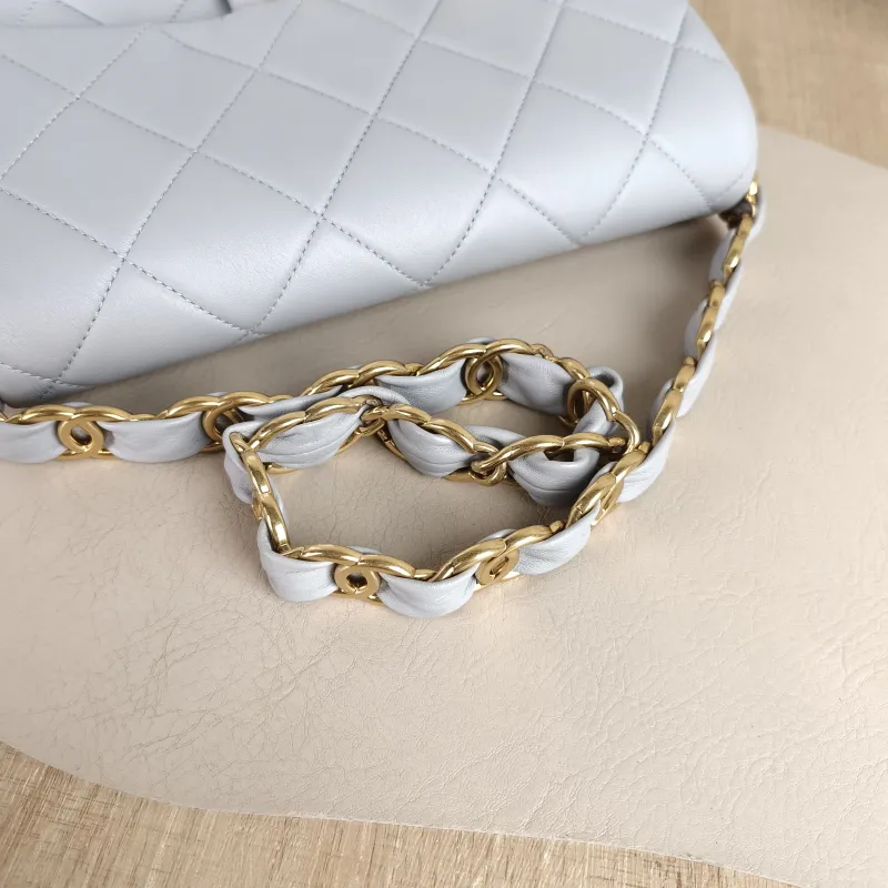 Chanel Crossbody Bag cf Collection Crossbody Bag Blue Lambskin 24.5 × 8 × 16 cm — detail view 9 of 13