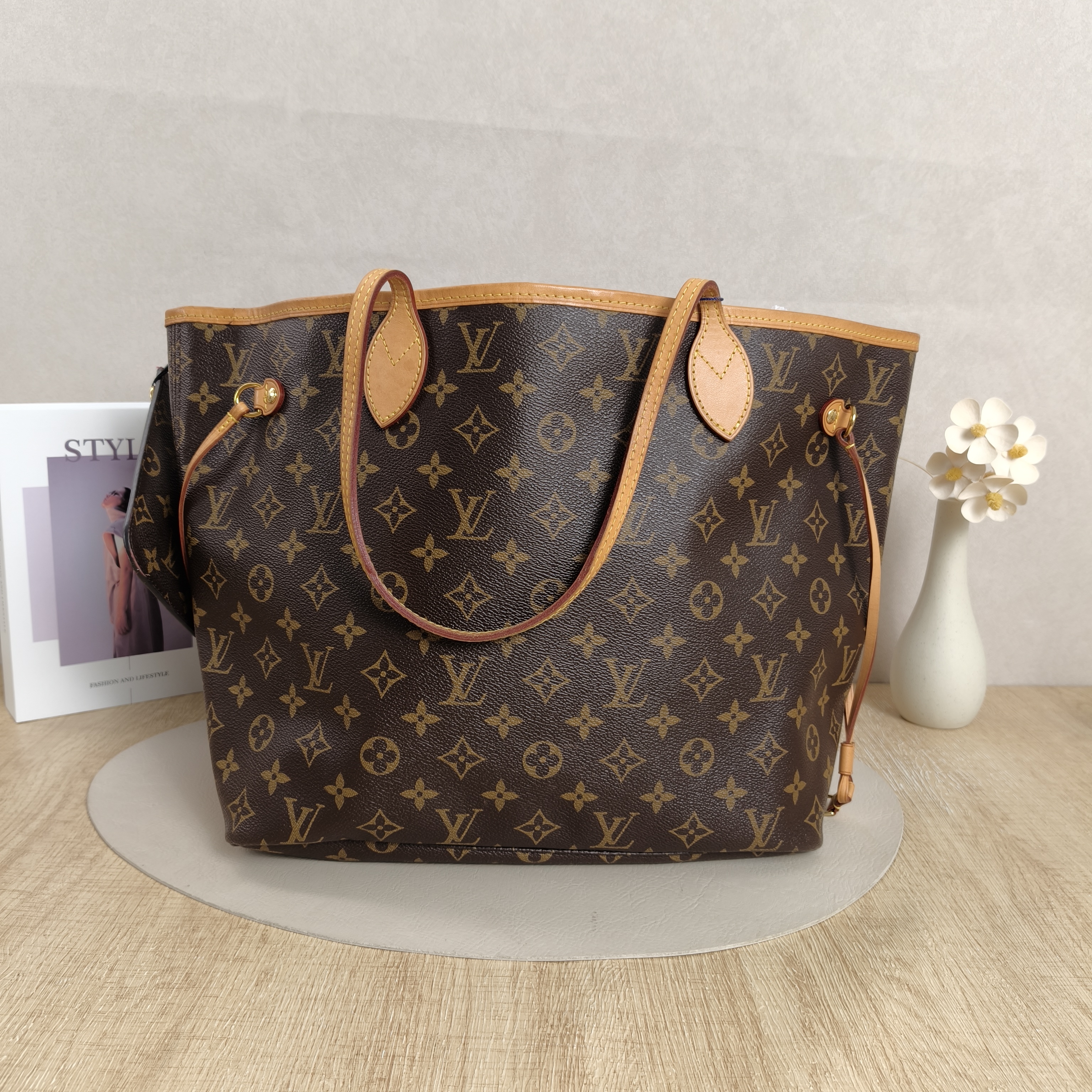 Louis Vuitton Shoulder Bag Neverfull Monogram PVC Large31 × 14 × 28 cm