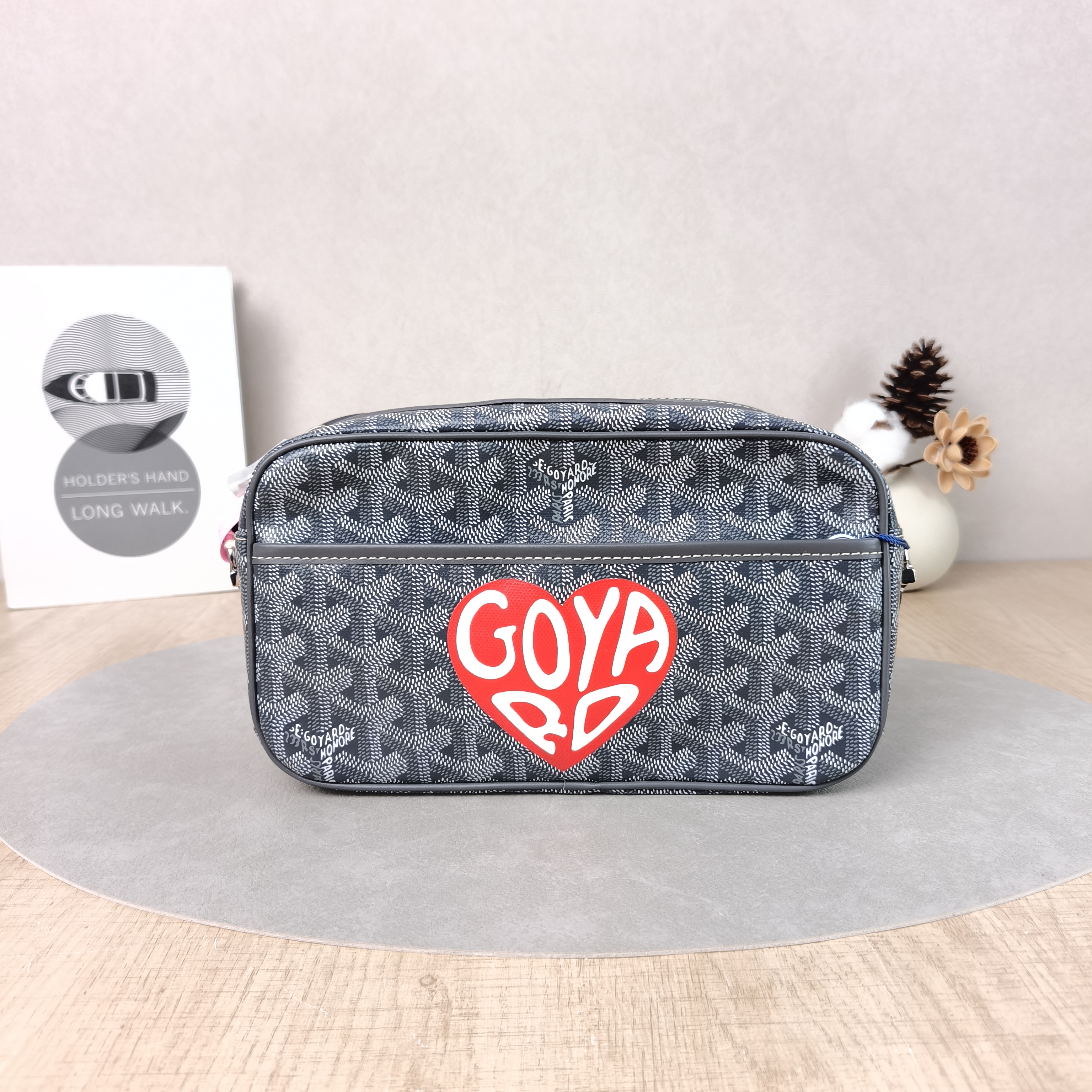 GOYARD Crossbody Bag Cap Vert Camera Bag Edition Grey PVC Small22 × 6.5 × 13 cm