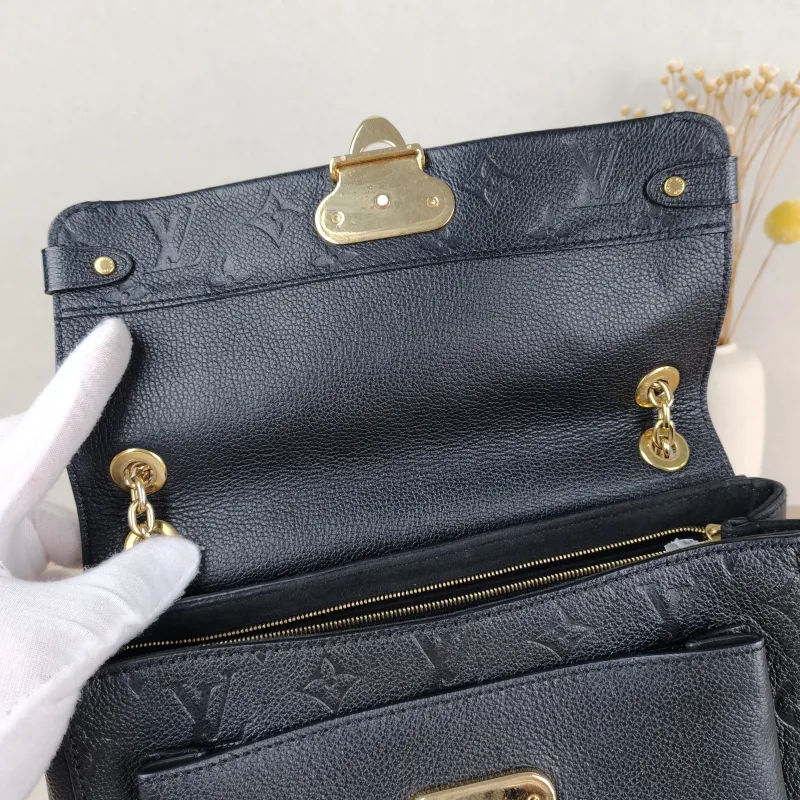 Louis Vuitton Shoulder Bag VAVIN Black Empreinte Embossed Calfskin Monogram Small25 × 9.5 × 17 cm — detail view 3 of 13