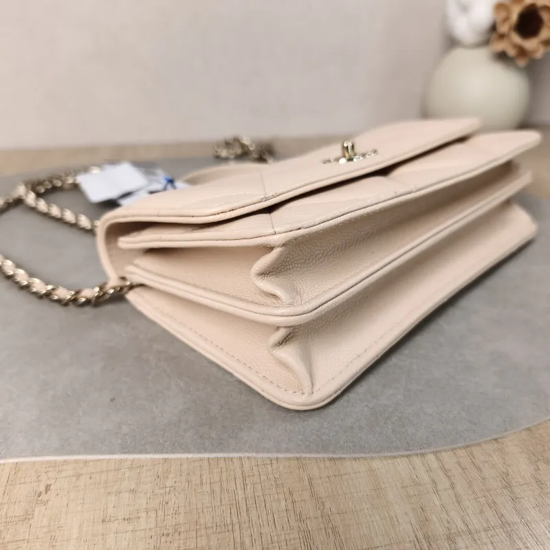 Chanel Crossbody Bag woc Pink Grained Calfskin One Size 19.2 × 3.5 × 12.3 cm — detail view 10 of 12