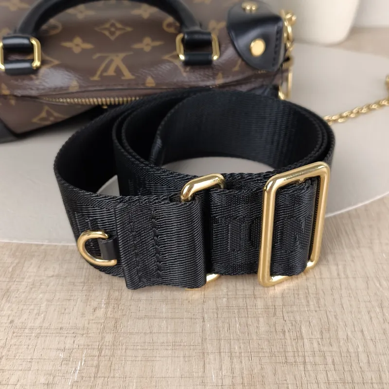 Louis Vuitton Crossbody Bag Petite Malle Souple Box Black PVC One Size20 × 7.5 × 14 cm — detail view 8 of 13