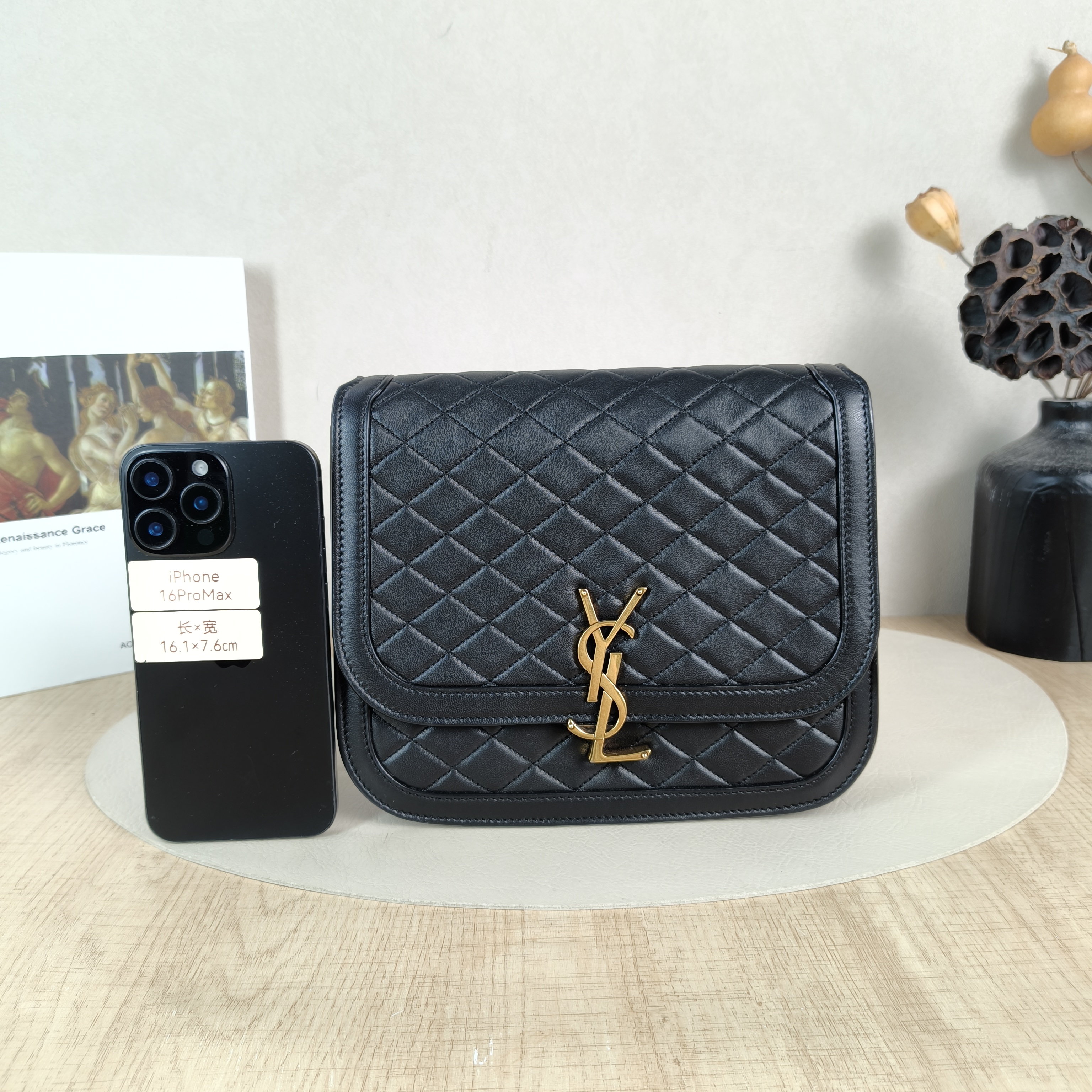 SAINT LAURENT Crossbody Bag Solferino Shoulder Bag Black Lambskin One Size22 × 4 × 19 cm — cover view 5 of 5