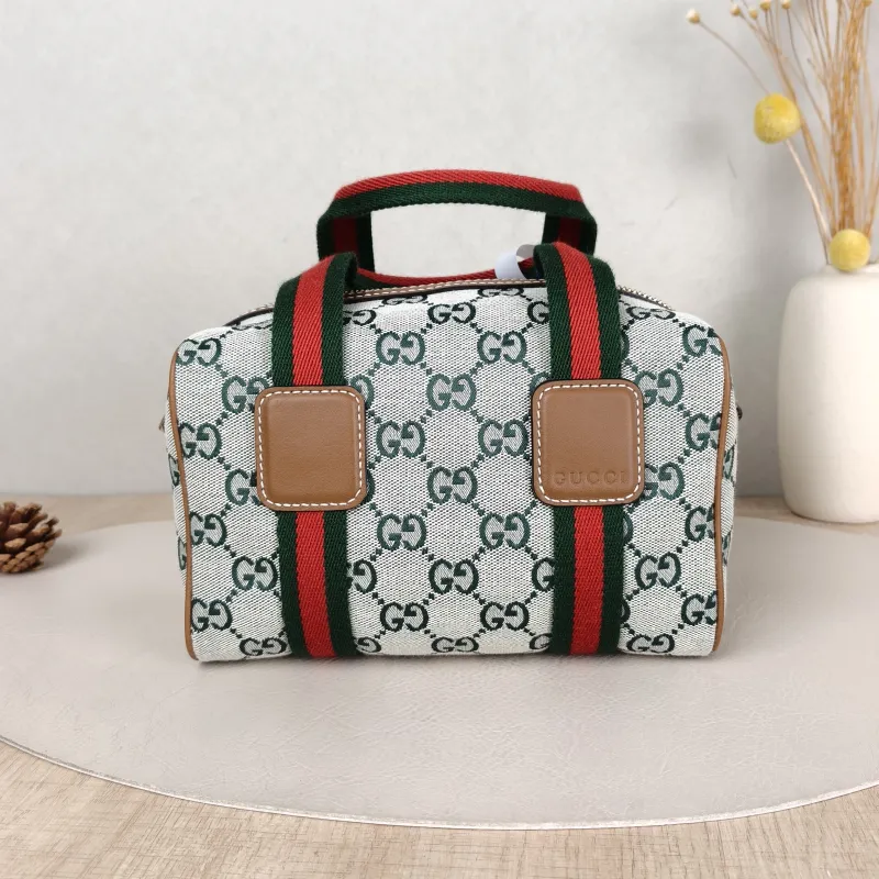 GUCCI Crossbody Bag GG Collection Green Canvas Mini 20 × 13 × 13 cm — cover view 2 of 6