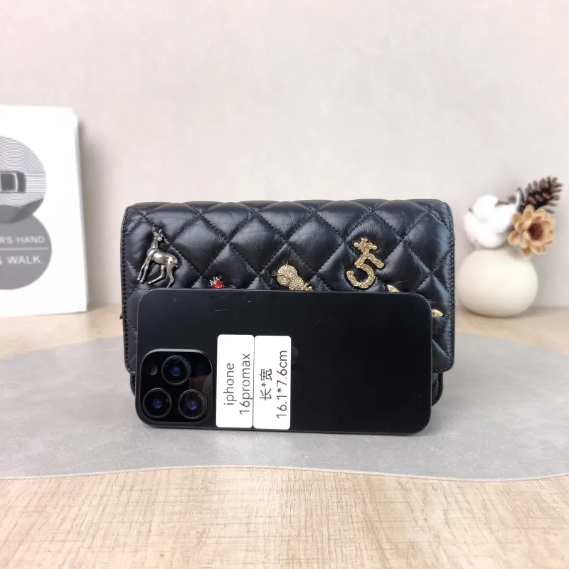 Chanel Crossbody Bag Edition2.55 woc Black Calfskin Mini 19.2 × 3.5 × 12.3 cm 24 — cover view 5 of 5