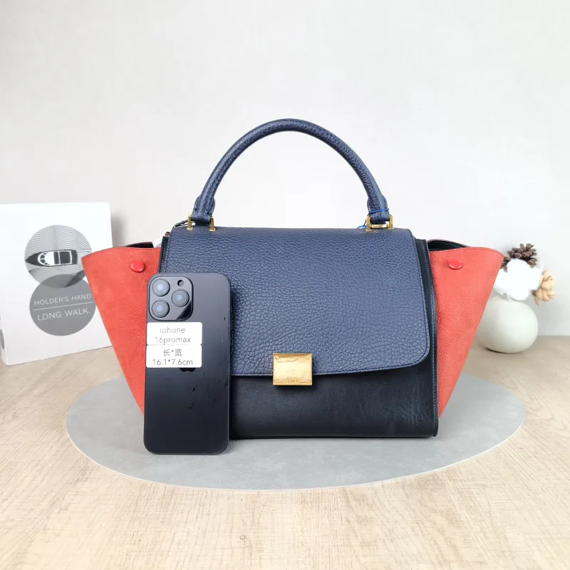 CELINE Crossbody Bag Trapeze Colorblock Calfskin Small27 × 13 × 22 cm — cover view 5 of 5