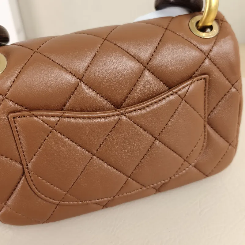Chanel Crossbody Bag CF Mini Brown Lambskinmini17 × 6 × 12 cm — detail view 11 of 13
