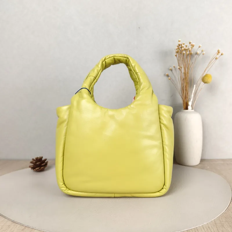 PRADA Top Handle Bag Soft Yellow Lambskin Small 18 × 10 × 15.5 cm — cover view 5 of 5