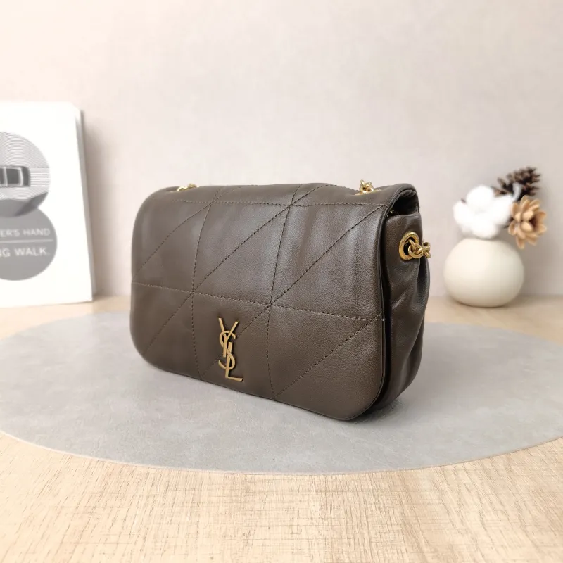 SAINT LAURENT Crossbody Bag Jamie 4.3 Chain Bag Green Lambskin Mini 20 × 7 × 12 cm — cover view 2 of 6