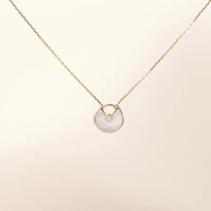CARTIER Necklace Amulette de Necklace Pearl · White Mother-of-Pearl 18KY ellow Gold Small 41cm