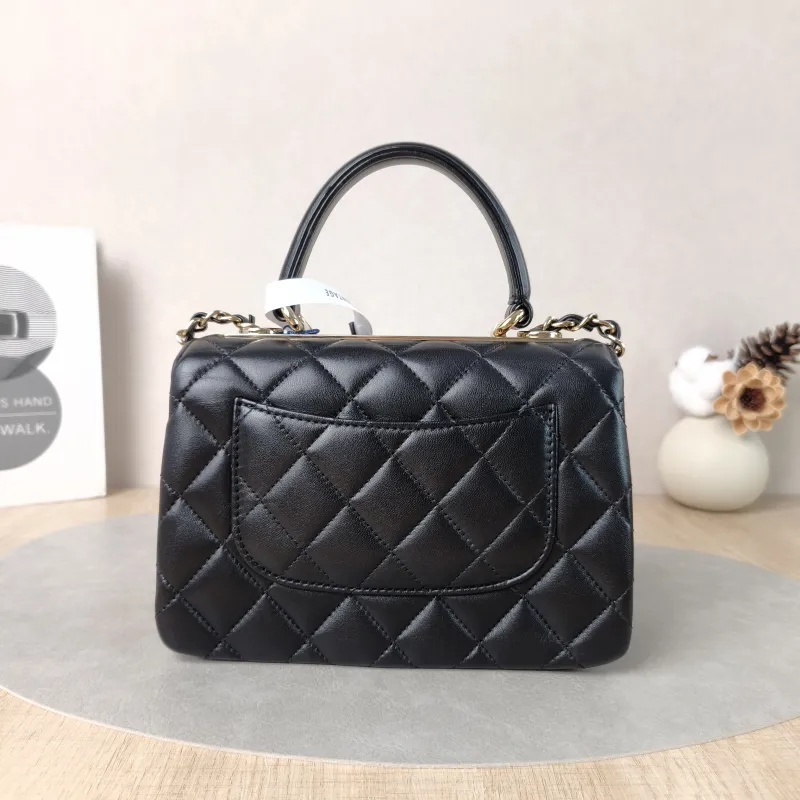 Chanel Top Handle Bag Trendy CC Black Lambskin Mini 19.5 × 8 × 14.5 cm — cover view 4 of 5