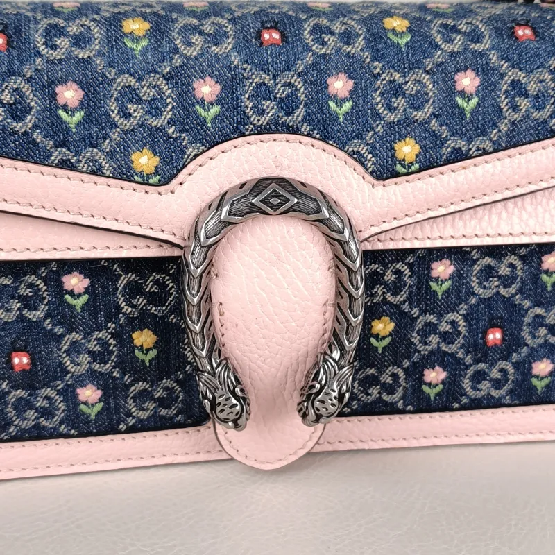 GUCCI Shoulder Bag Dionysus Embroidered Colorblock Small 25 × 7 × 13.5 cm — detail view 6 of 14