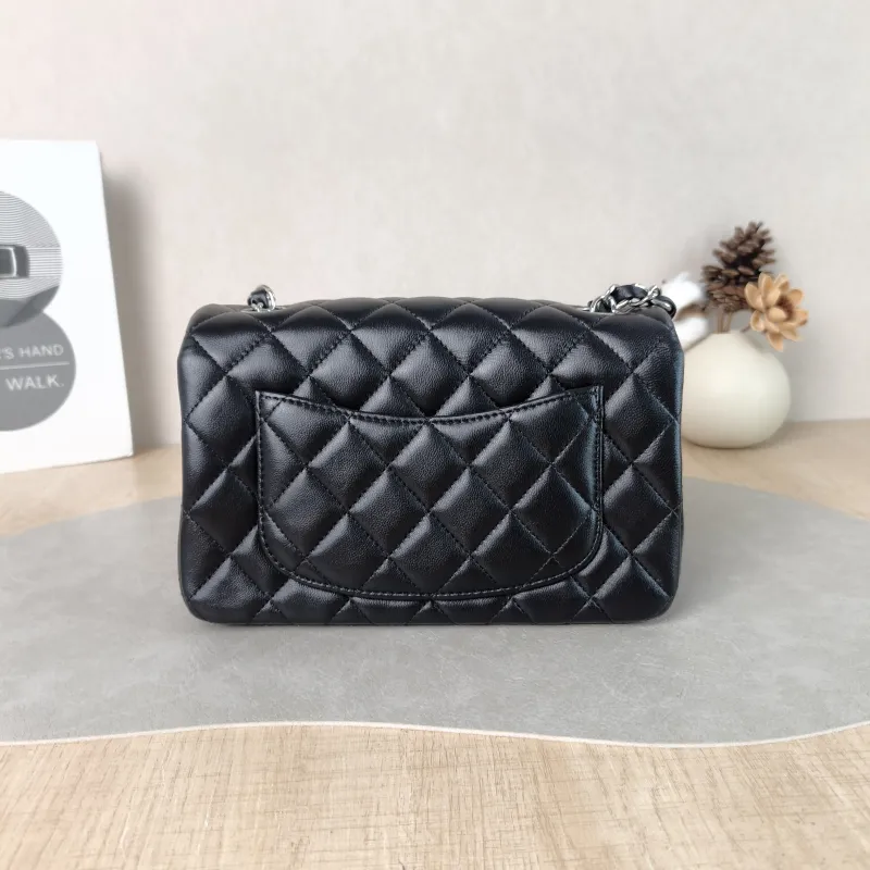 Chanel Crossbody Bag Classic Flap Large Mini CF Mini Black SL ambskin mini 20 × 6 × 12 cm — cover view 4 of 5
