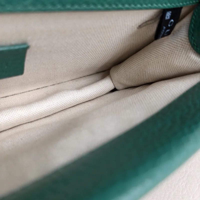 GUCCI Shoulder Bag Dionysus Green Calfskin Small 25 × 7 × 13.5 cm — detail view 9 of 11