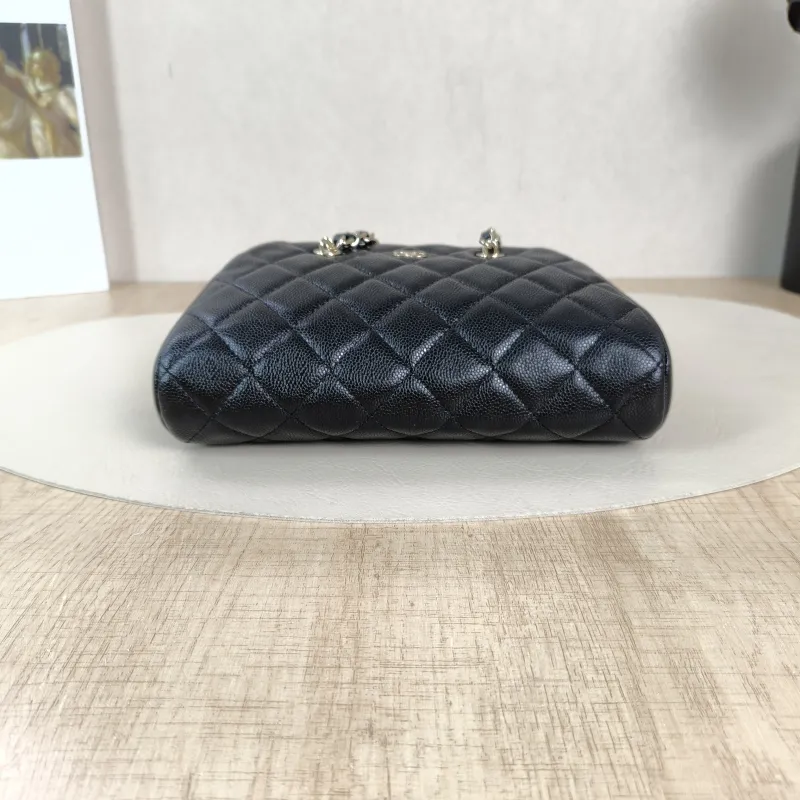 Chanel Shoulder Bag Bowling Bag Black Calfskin One Size19.5 × 5.5 × 12 cm — cover view 3 of 6