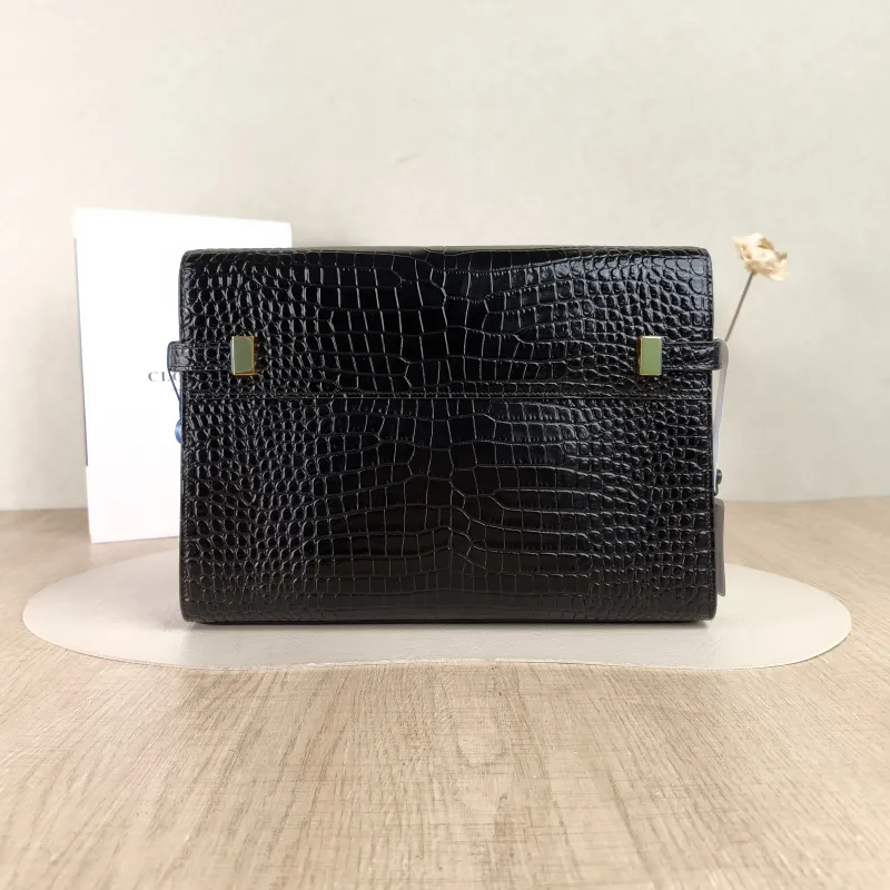 SAINT LAURENT Shoulder Bag MANHATTAN Black Calfskin Medium29 × 7.5 × 20 cm — cover view 3 of 5