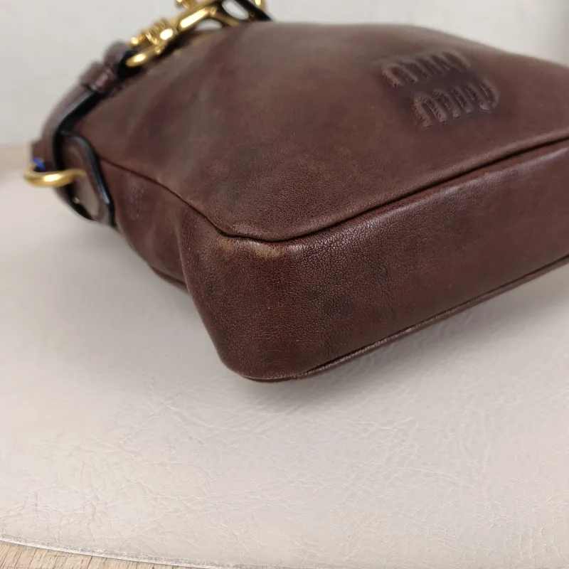 Miumiu Crossbody Bag Aventure Bucket Bag Lambskin Mini 17 × 4.5 × 19 cm — detail view 10 of 10