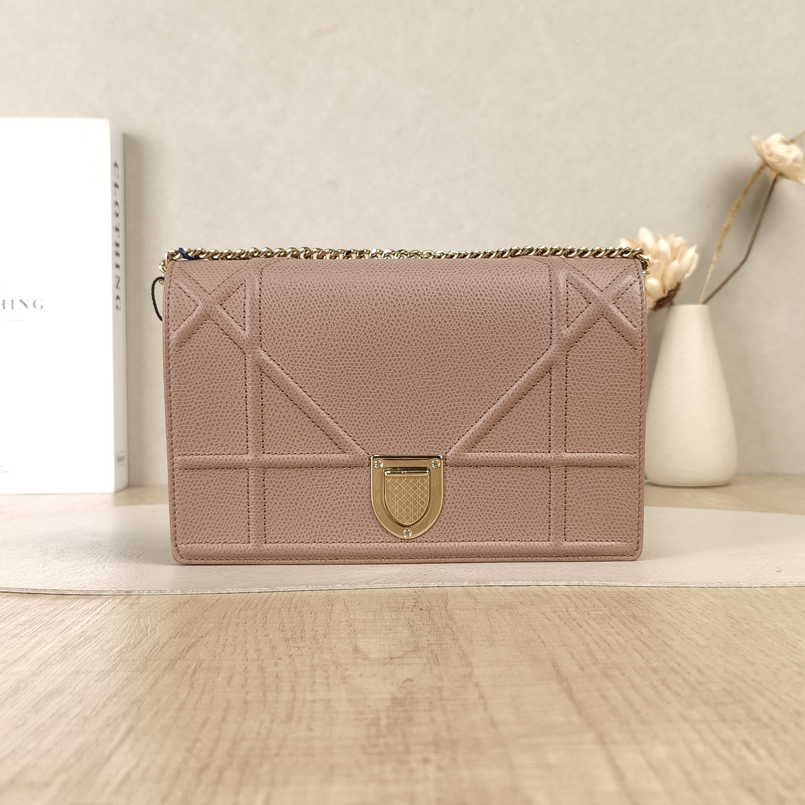 DIOR Crossbody Bag ama Pink Calfskinmini19 × 3 × 12 cm