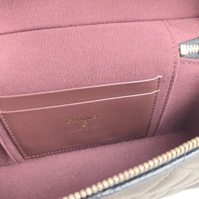 Chanel Crossbody Bag lp Box Bag Top Handle Crossbody Bag Black Grained Calfskin 19.5 × 5 × 12 cm — detail view 11 of 11