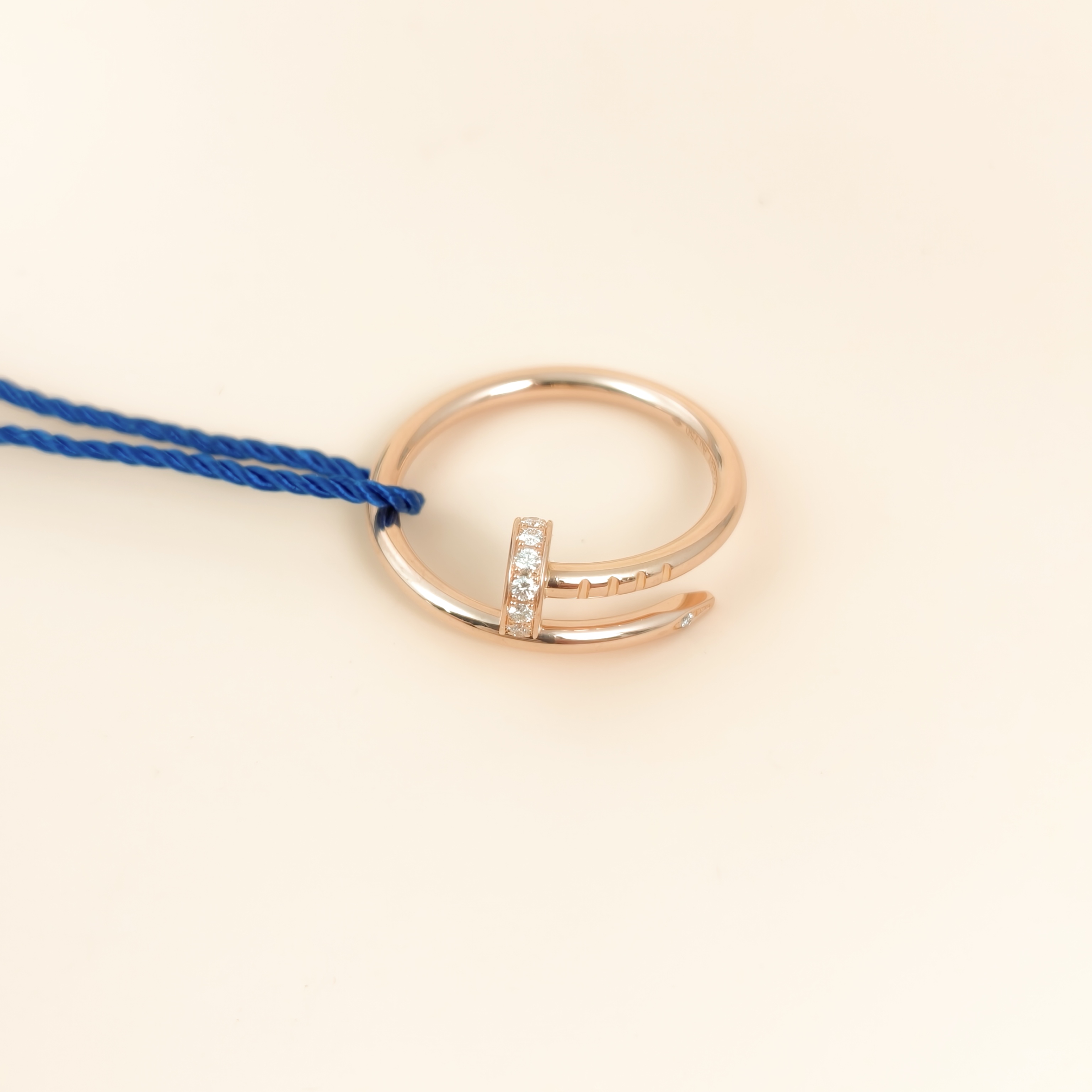 CARTIER Ring Juste un Clou Ring Rose Gold Diamond18KR ose Gold Small Edition 1.8 ，50