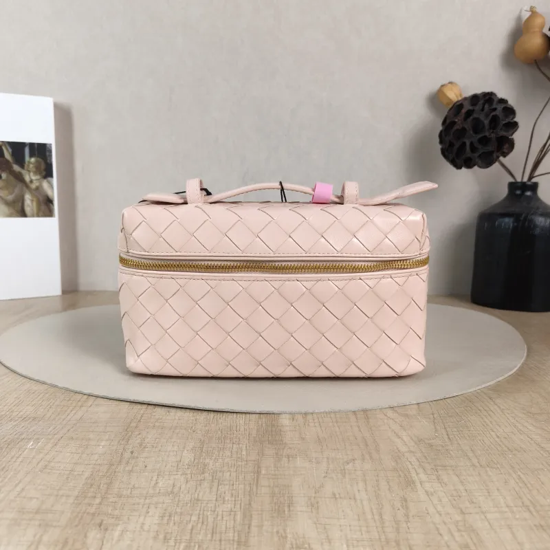 Bottega Veneta Crossbody Bag Bang Bang Cosmetic Bag Pink Calfskin 22 × 5.5 × 12.5 cm