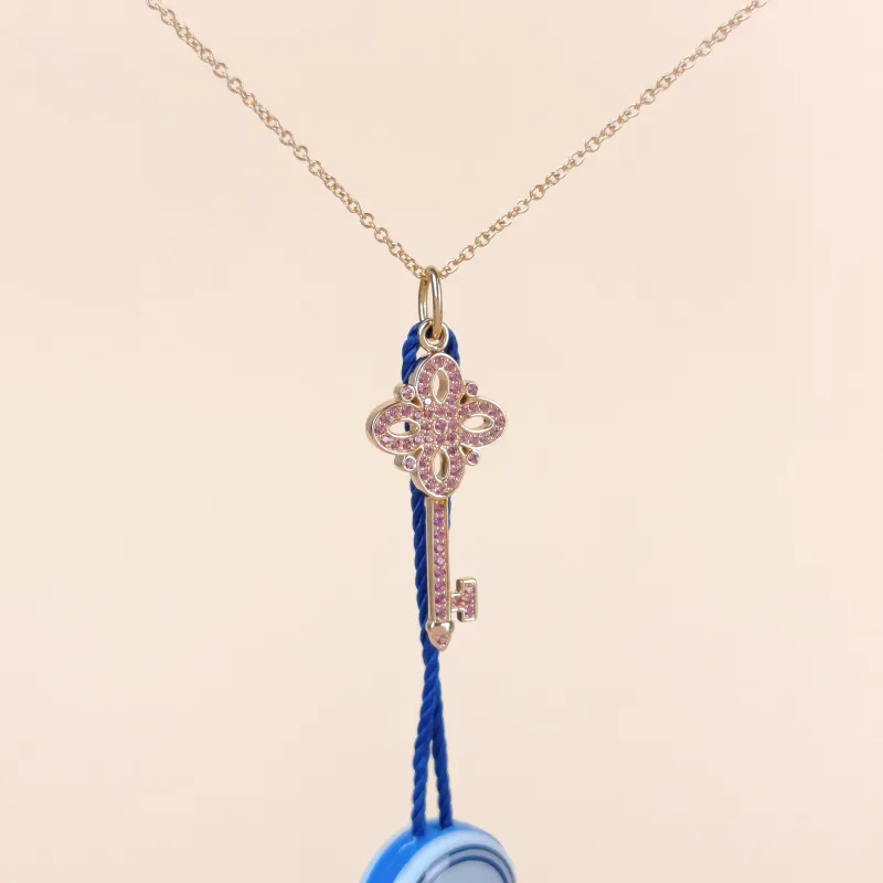 Tiffany&Co. Necklace Keys Collection Necklace Pendant Rose Gold Diamond18KR ose Gold One Size43cm