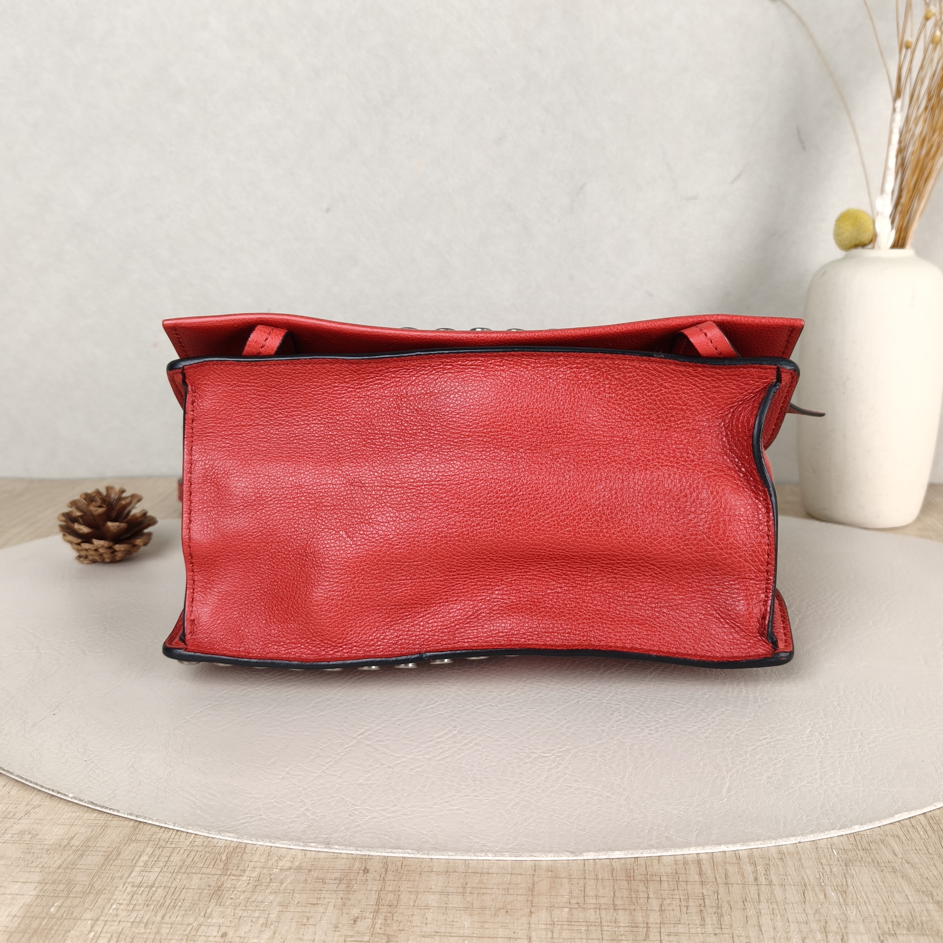 PRADA Shoulder Bag Etiquette Shoulder Bag Red Calfskin Small23 × 10 × 15 cm — cover view 3 of 5