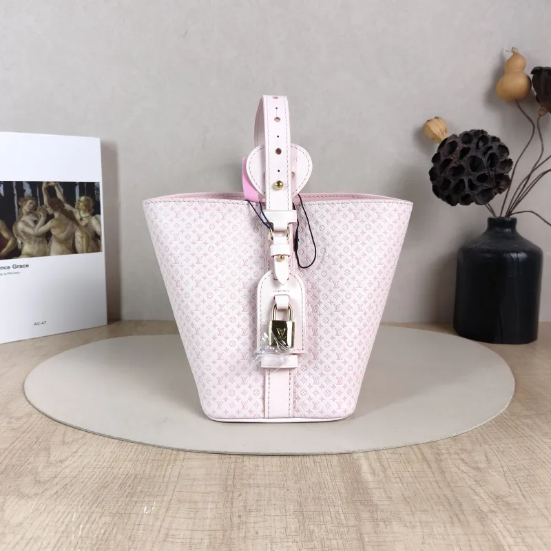 Louis Vuitton Top Handle Bag ALL IN BB Pink Calfskin BB 16 × 12 × 18 cm