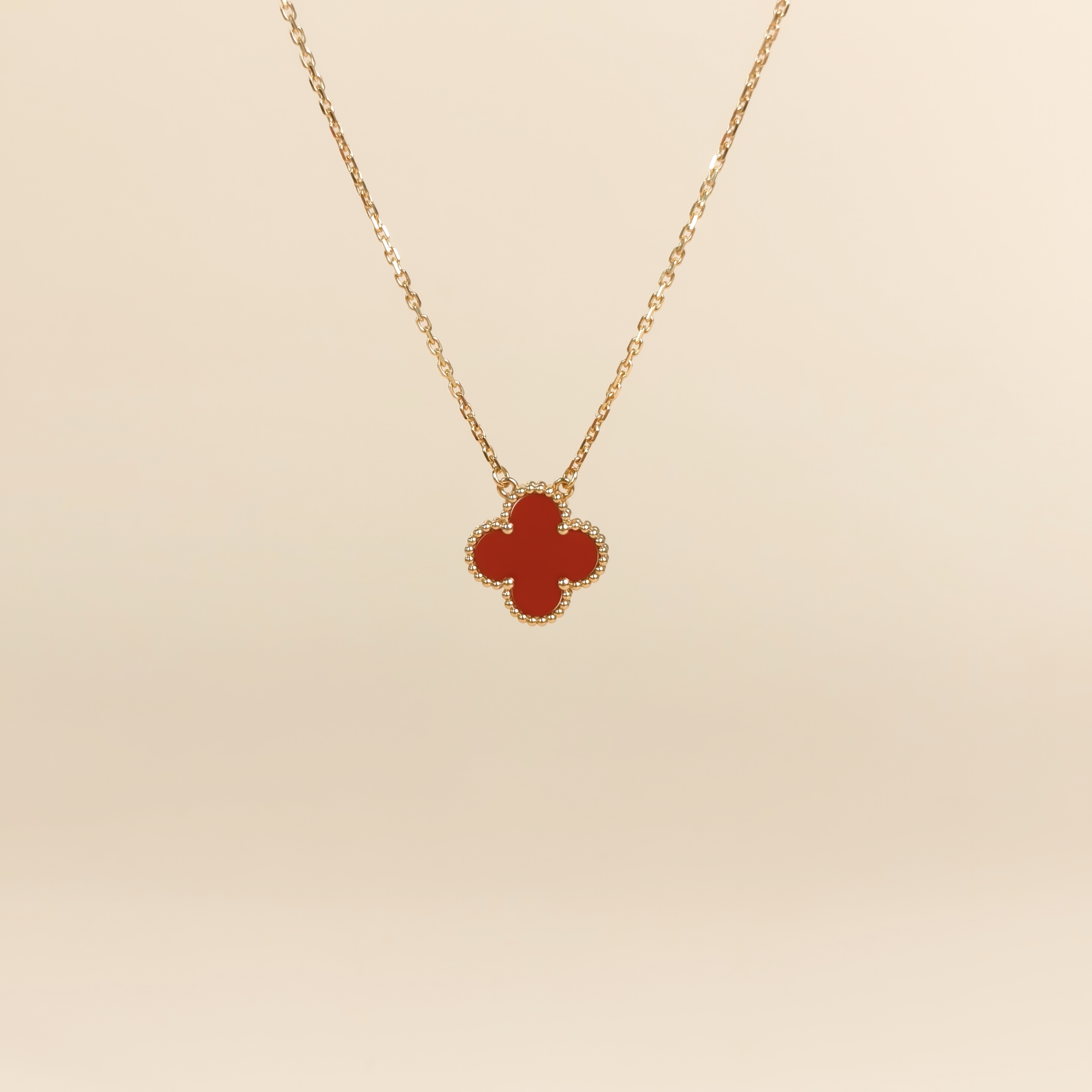 Van Cleef & Arpels Necklace Alhambra Alhambra Collection Necklace 18KY ellow Gold Vintage Small42cm