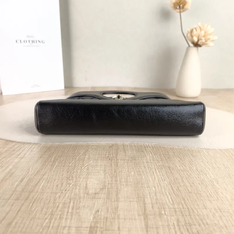 Chanel Crossbody Bag 31Bag Black Waxed Leather Mini 23 × 5.5 × 22 cm — cover view 4 of 5